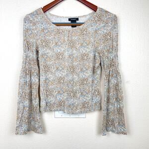 Vintage Y2K 90s Express Womens Top Sz M Fairy Grunge Bell Sleeves Romantic Boho